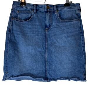 Loft Outlet Frayed Raw Hem Cotton Denim Skirt Womens Size 6